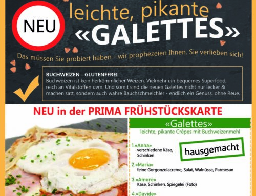 PRIMA Restaurant-Café Kufstein – NEU: Frühstücken mit GALETTES – Crêpes mit Buchweizen