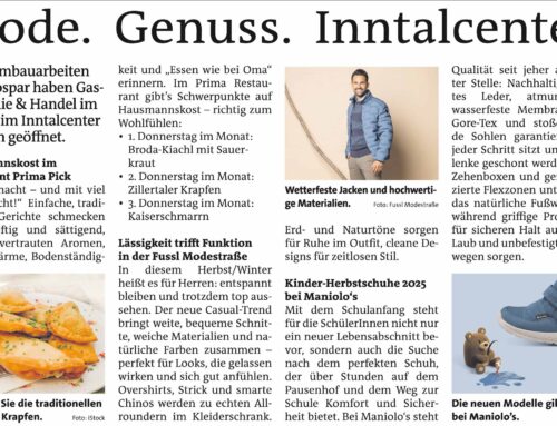 MODE – GENUSS – INNTALCENTER – Der 1.Stock hat bis 18.30 Uhr für Sie geöffnet!